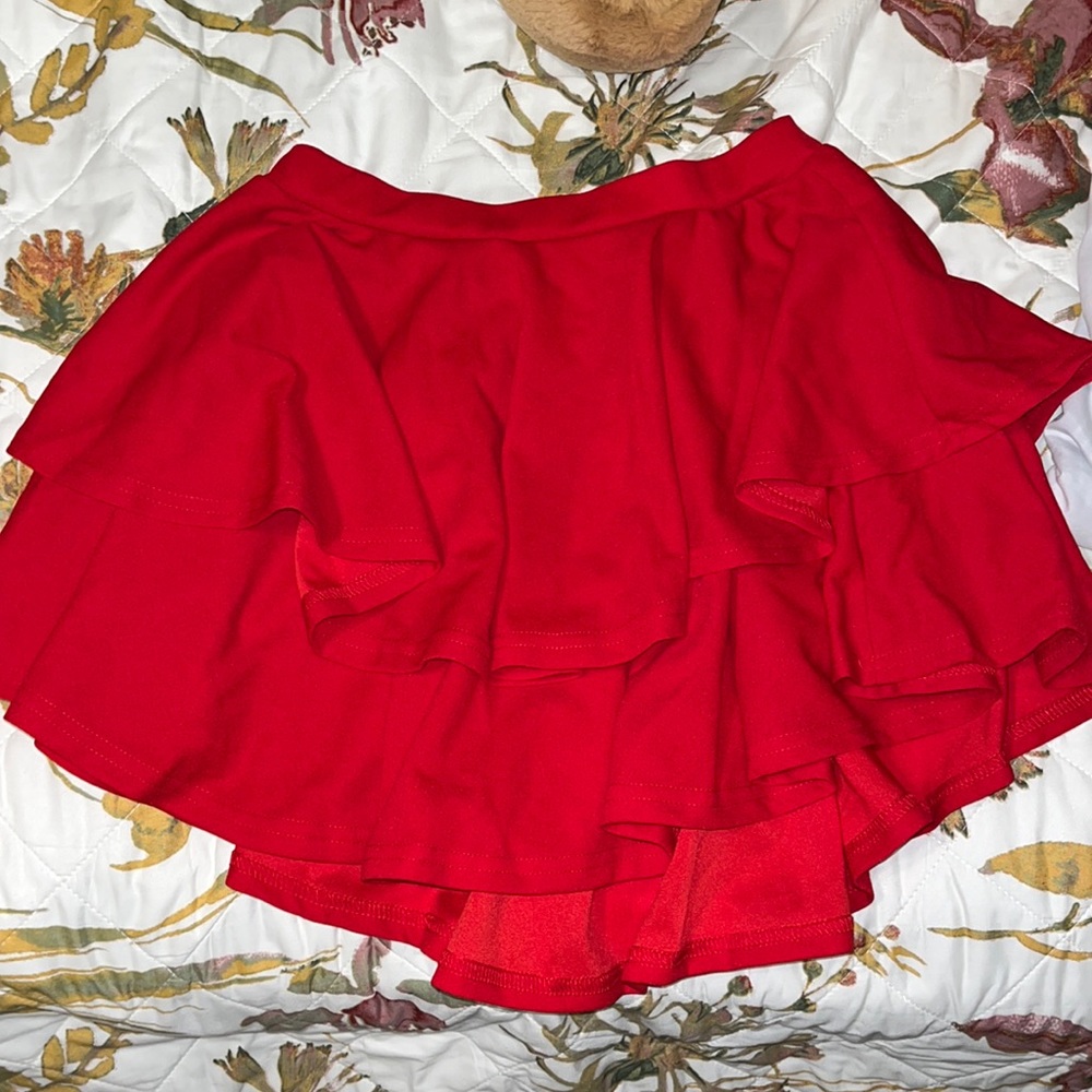 Red Flowy skirt
